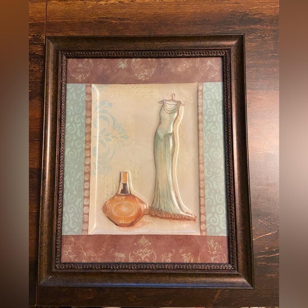 Wall Decor - Dress and perfume bottle